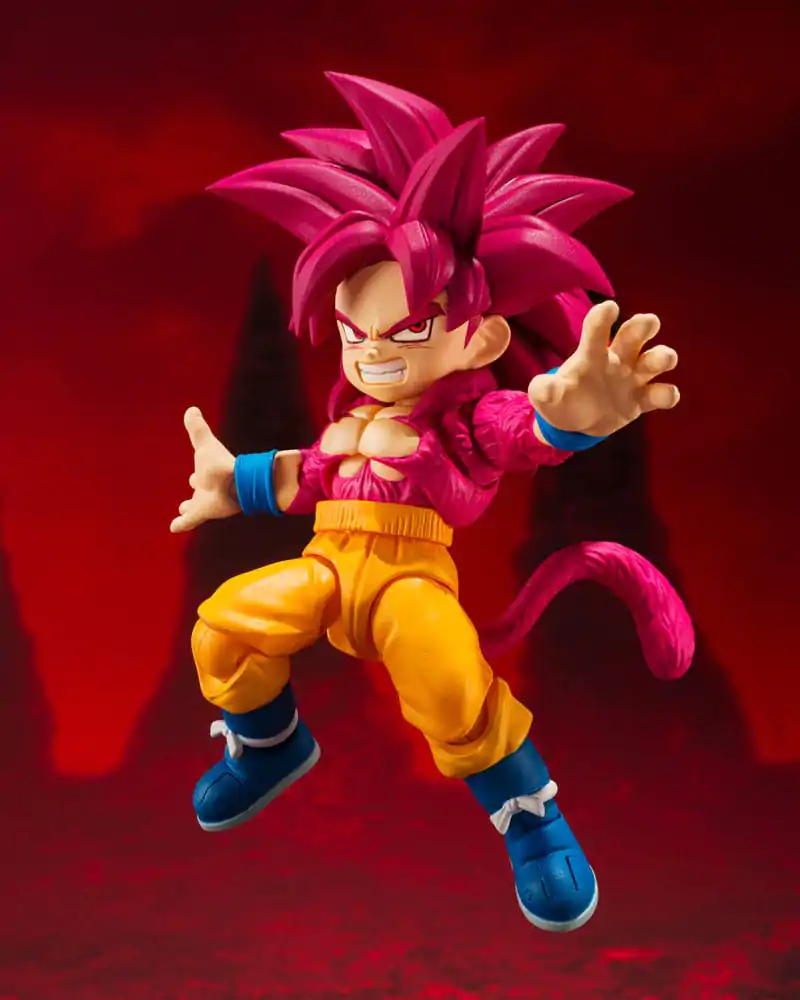 Dragon Ball Daima S.H.Figuarts figurină de acțiune Super Saiyan 4 Son Goku (mini) 8 cm poza produsului