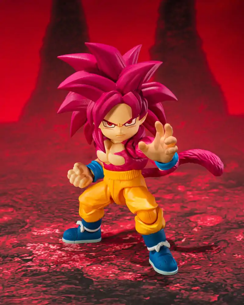 Dragon Ball Daima S.H.Figuarts figurină de acțiune Super Saiyan 4 Son Goku (mini) 8 cm poza produsului