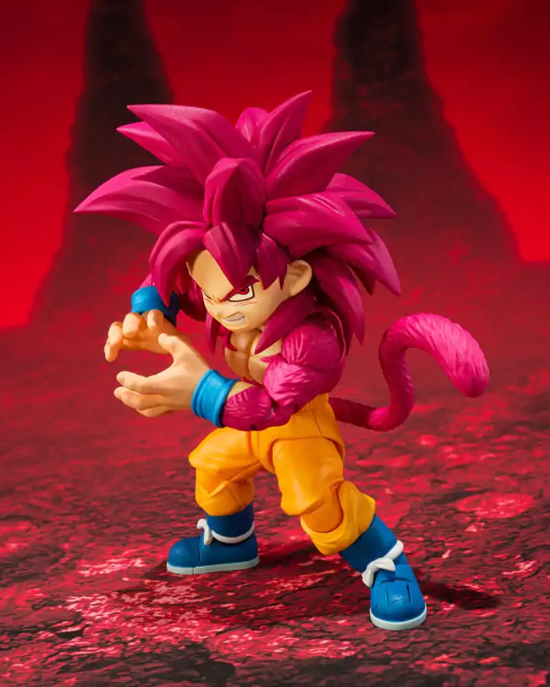 Dragon Ball Daima S.H.Figuarts figurină de acțiune Super Saiyan 4 Son Goku (mini) 8 cm poza produsului