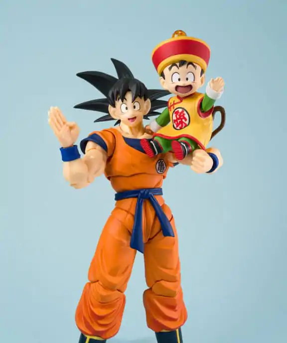 Dragon Ball S.H.Figuarts Figurina de actiune Son Goku & Son Gohan Kid & Kintoun 14 cm & 6 cm poza produsului