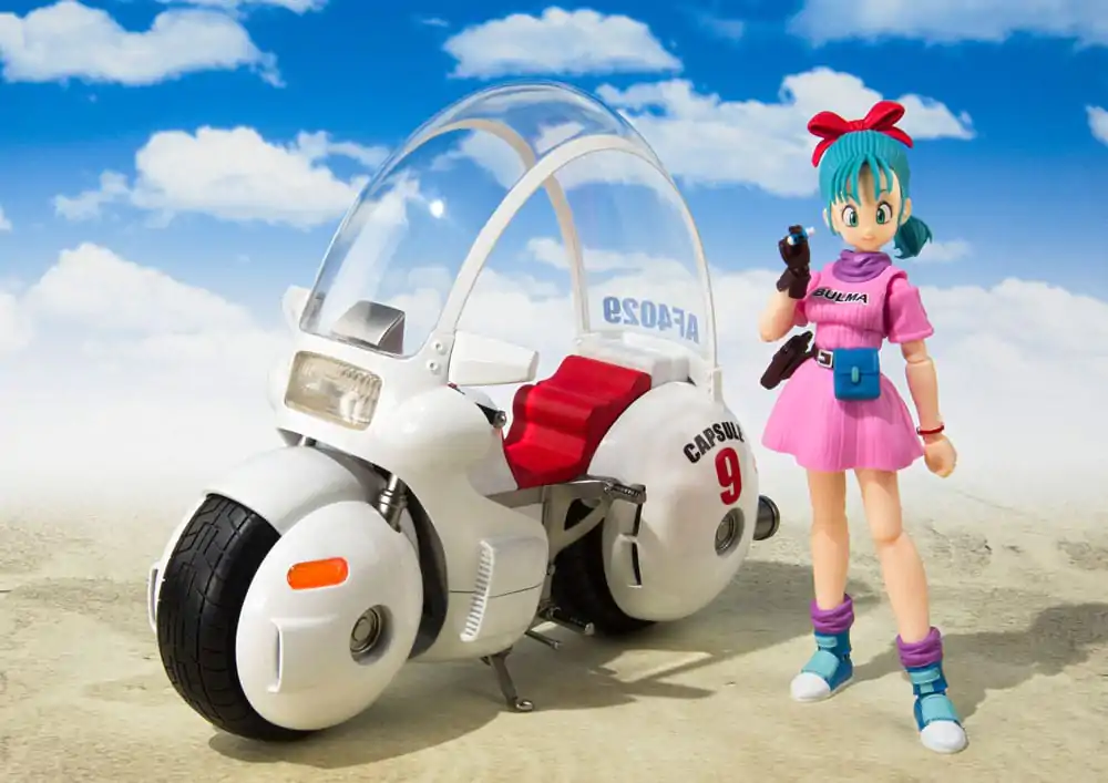 Dragon Ball S.H. Figuarts Vehicle with Figure Motocicletă Bulma's Motorcycle Hoipoi Capsule No. 9 17 cm poza produsului