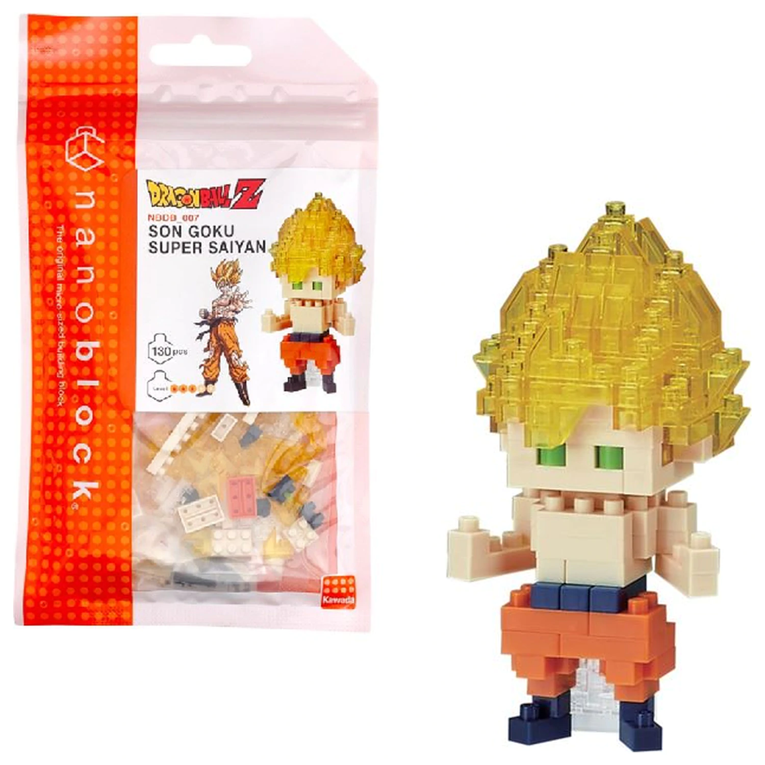Dragon Ball Son Goku Super Saiyan Figurină Nanoblock 10cm poza produsului