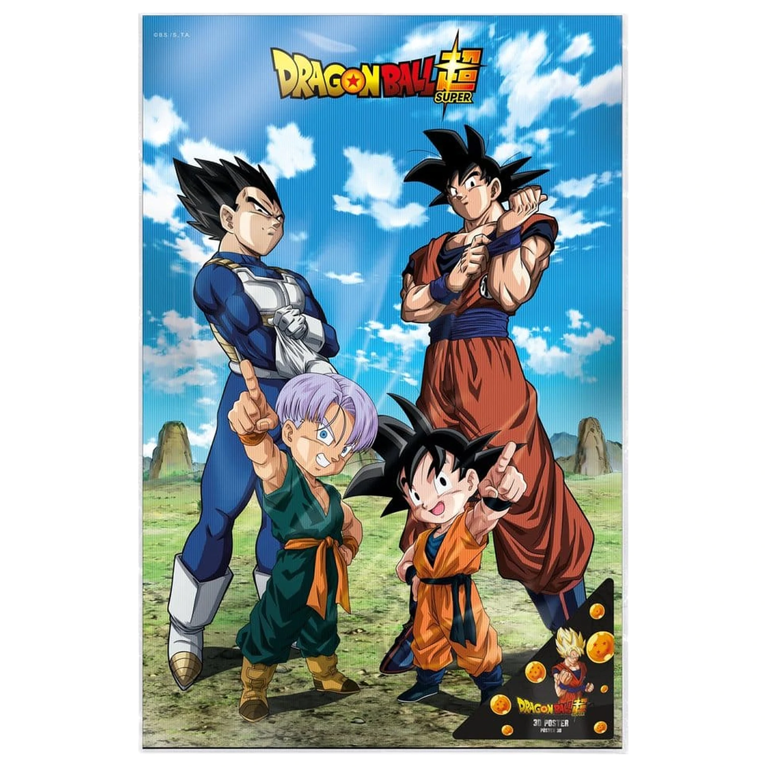 Dragon Ball Super 3D Poster Battle of Gods Goku Vegeta Family 38 x 58 cm poza produsului