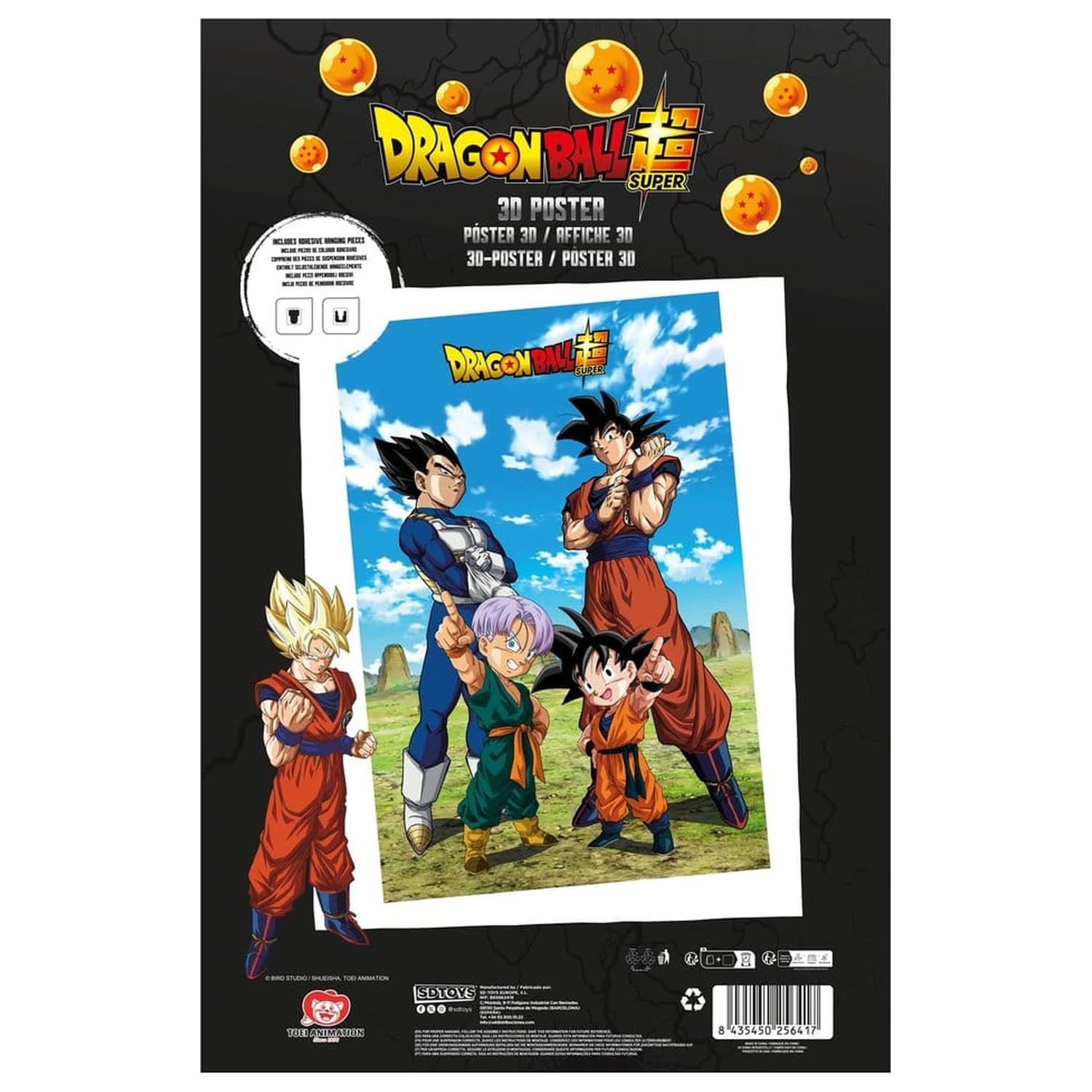 Dragon Ball Super 3D Poster Battle of Gods Goku Vegeta Family 38 x 58 cm poza produsului