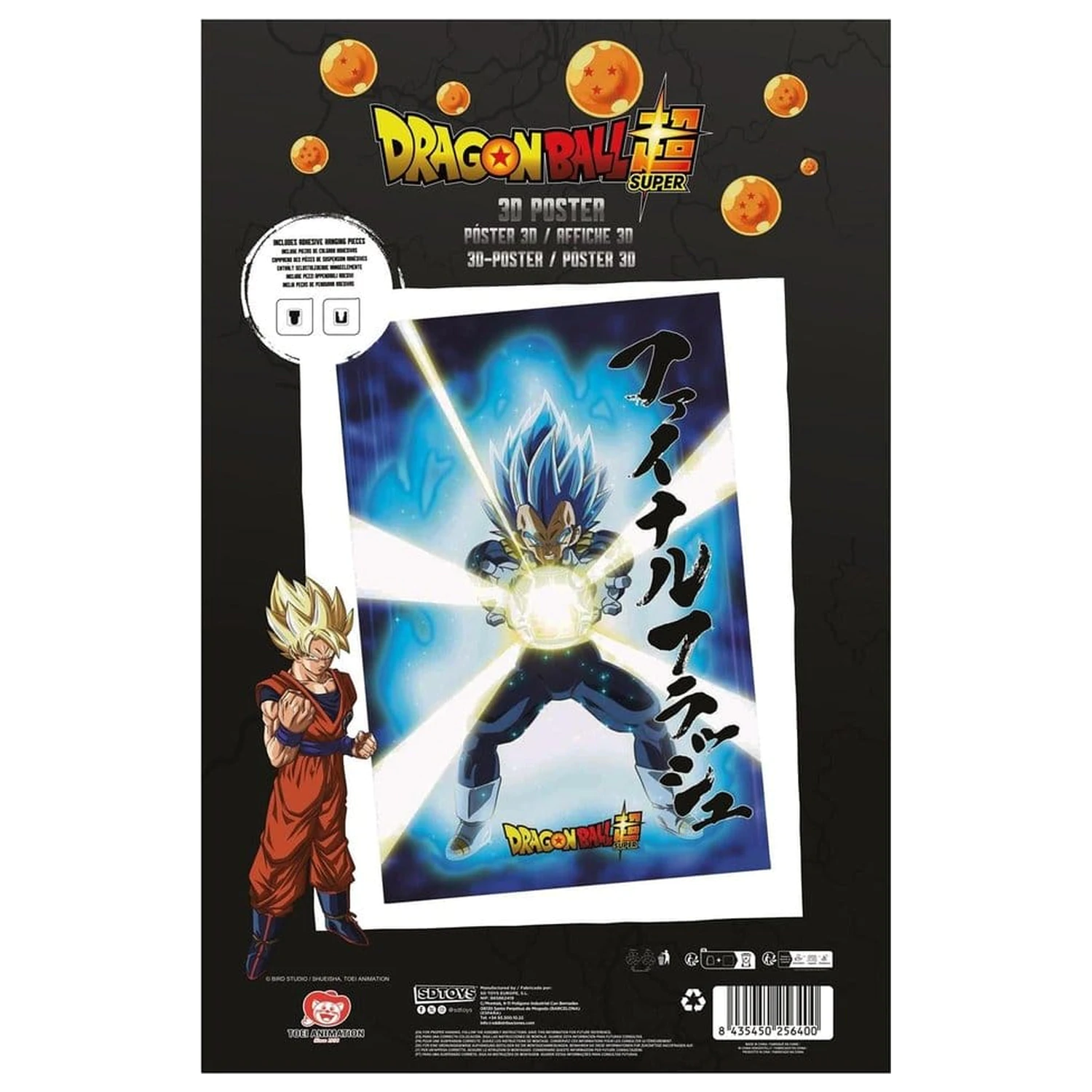 Dragon Ball Super 3D Poster Survival Vegeta 38 x 58 cm poza produsului