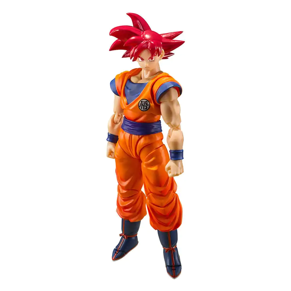 Dragon Ball Super S.H. Figuarts Figura de actiune Super Saiyan God Son Goku Saiyan God Instilled with the light of Reighteous Hearts 14 cm poza produsului