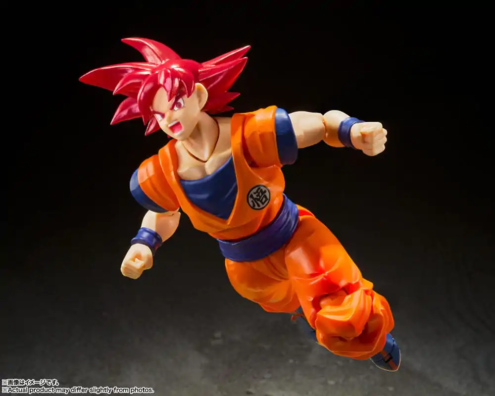 Dragon Ball Super S.H. Figuarts Figura de actiune Super Saiyan God Son Goku Saiyan God Instilled with the light of Reighteous Hearts 14 cm poza produsului