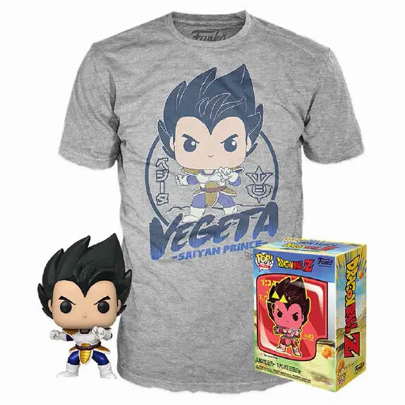 Figurină Funko POP Dragon Ball Z Vegeta & cutie tricou poza produsului