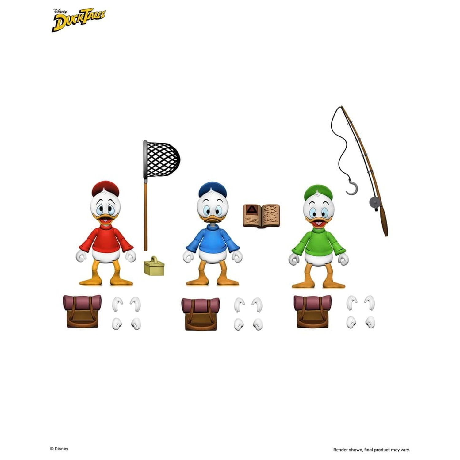 DuckTales Ultimate Action Figures 3-Pack Huey, Dewey, and Louie 18 cm poza produsului