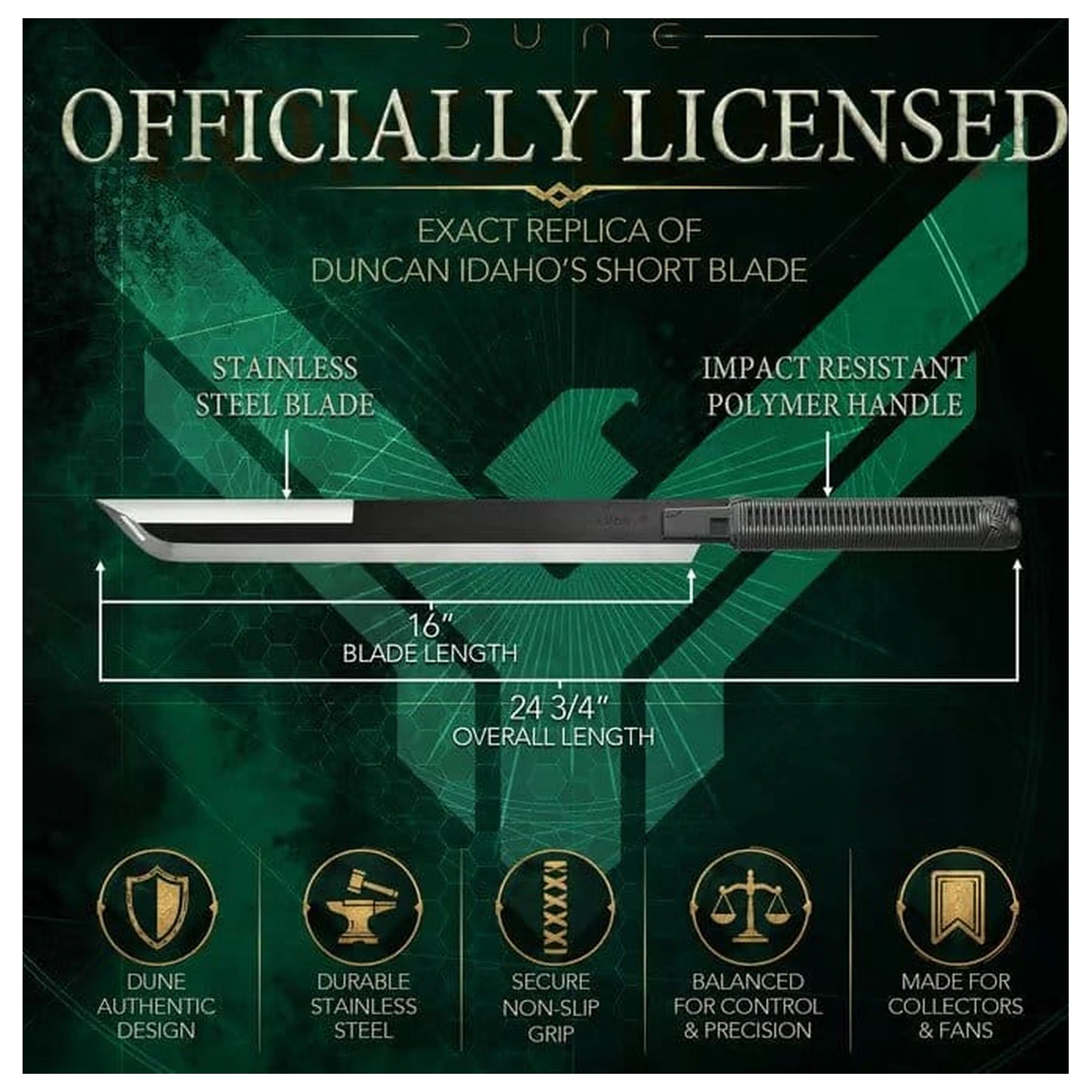 Dune Replica 1/1 Duncan Idaho Shortsword cu Wall Mount 63 centimetri poza produsului