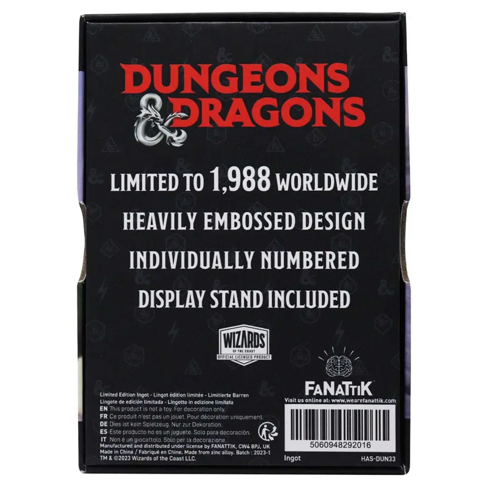 Dungeons & Dragons Metal Card 35th Anniversary Legend of Drizzt Limited Edition poza produsului