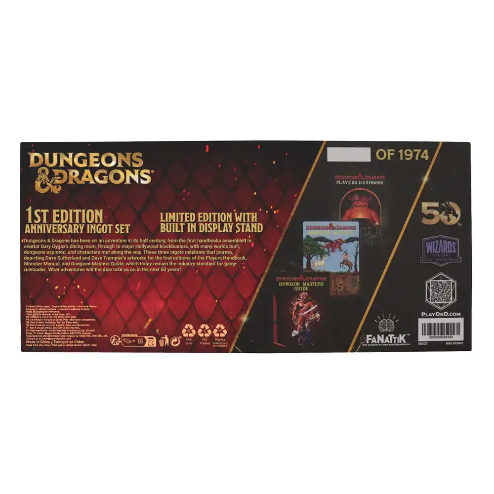 Set lingouri Dungeons & Dragons 50th Anniversary 1st Edition Book Cover poza produsului