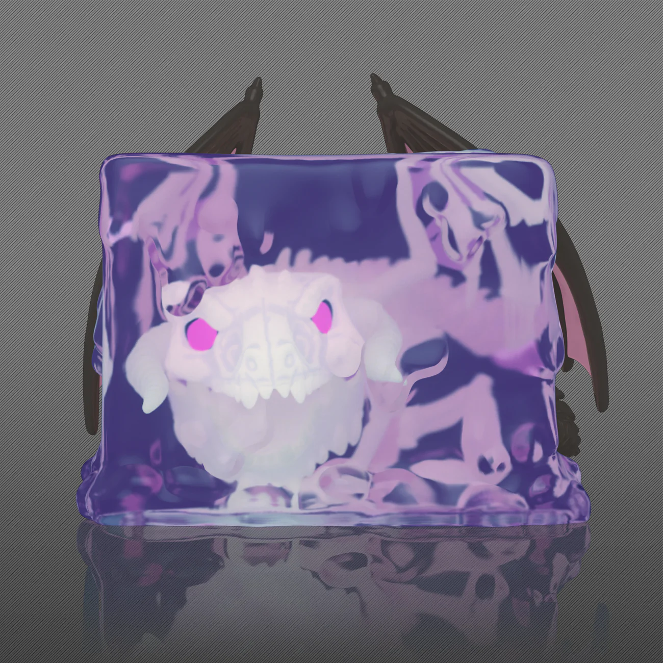Dungeons and Dragons Funko POP! Deluxe Animation figurină de vinil Gelatinous Cube with Dracolich (GR) (GW) Exclusive Edition 9 cm poza produsului