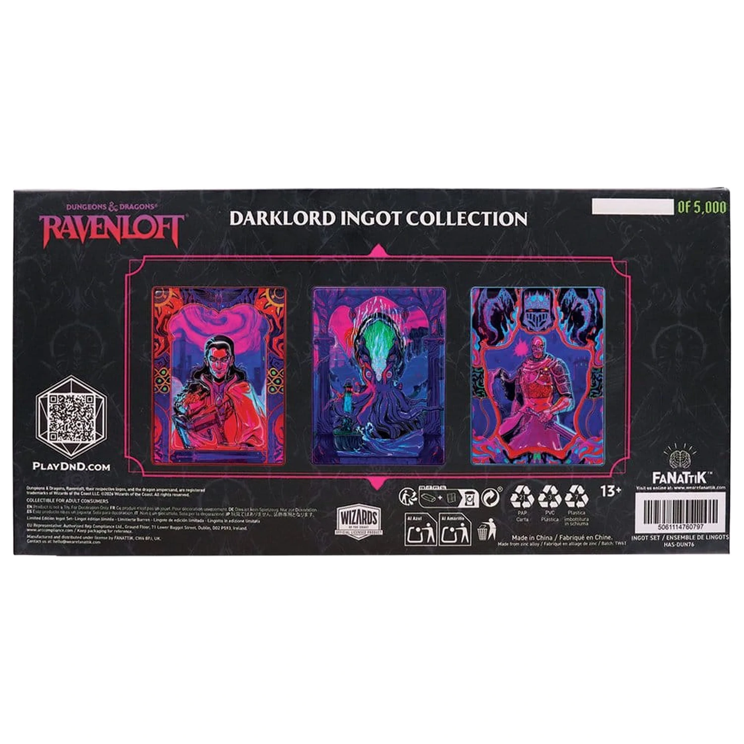 Set de trei lingouri Dungeons & Dragons Ravenloft Darklord Editie Limitata poza produsului