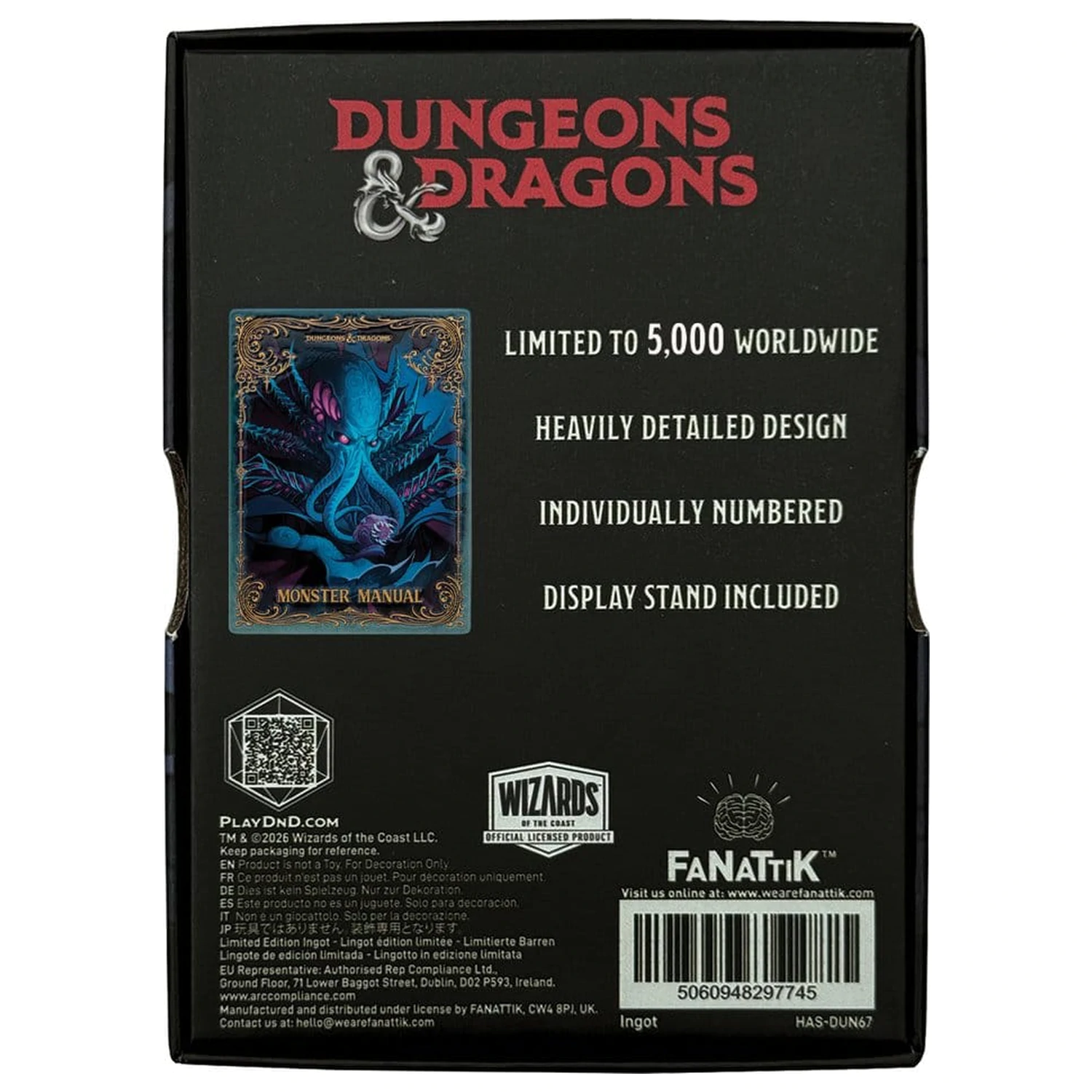 Dungeons & Dragons Ingot Monster Manual Coperta Alternativa Editie Limitata poza produsului