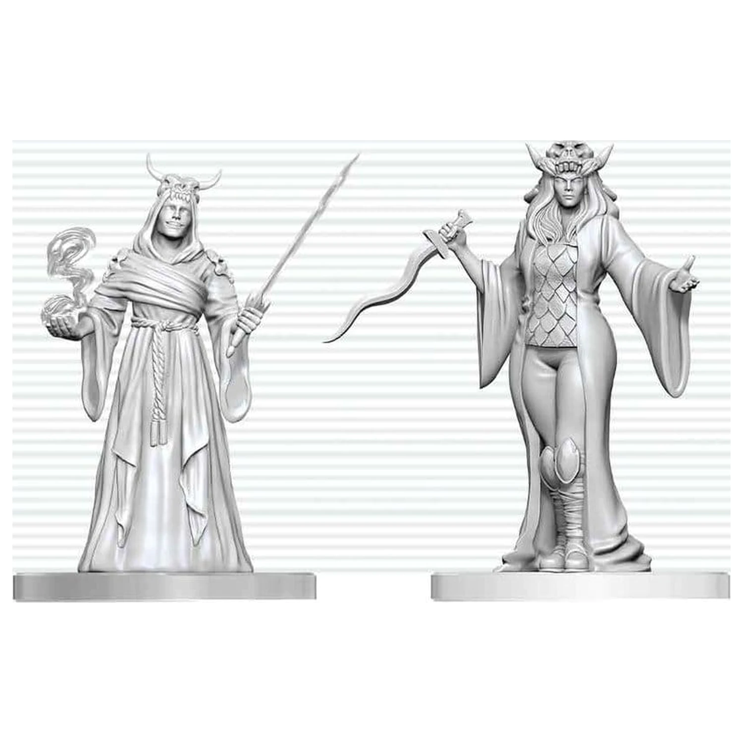 Dungeons & Dragons Nolzur's Marvelous Miniatures Miniatură nepictată Cultist Fanatic & Hierophant 14 cm poza produsului