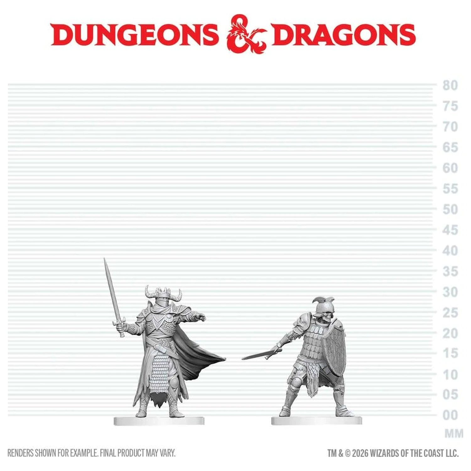 Dungeons & Dragons Nolzur's Marvelous Miniatures Miniaturi Nevopsite Death Knight & Death Knight Aspirant 14 cm poza produsului