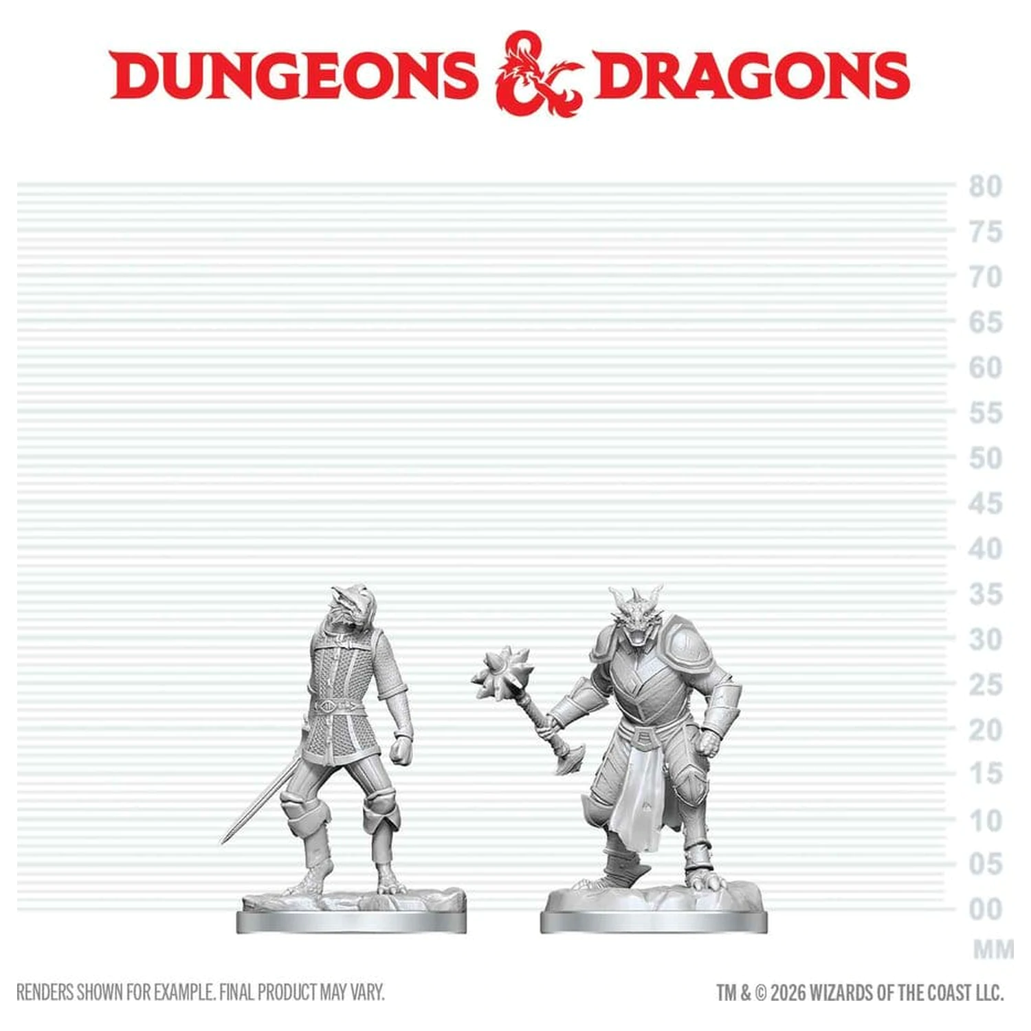 Dungeons & Dragons Nolzur's Marvelous Miniatures Miniatură nevopsită Dragonborn Paladin & Dragonborn Squire 14 cm poza produsului