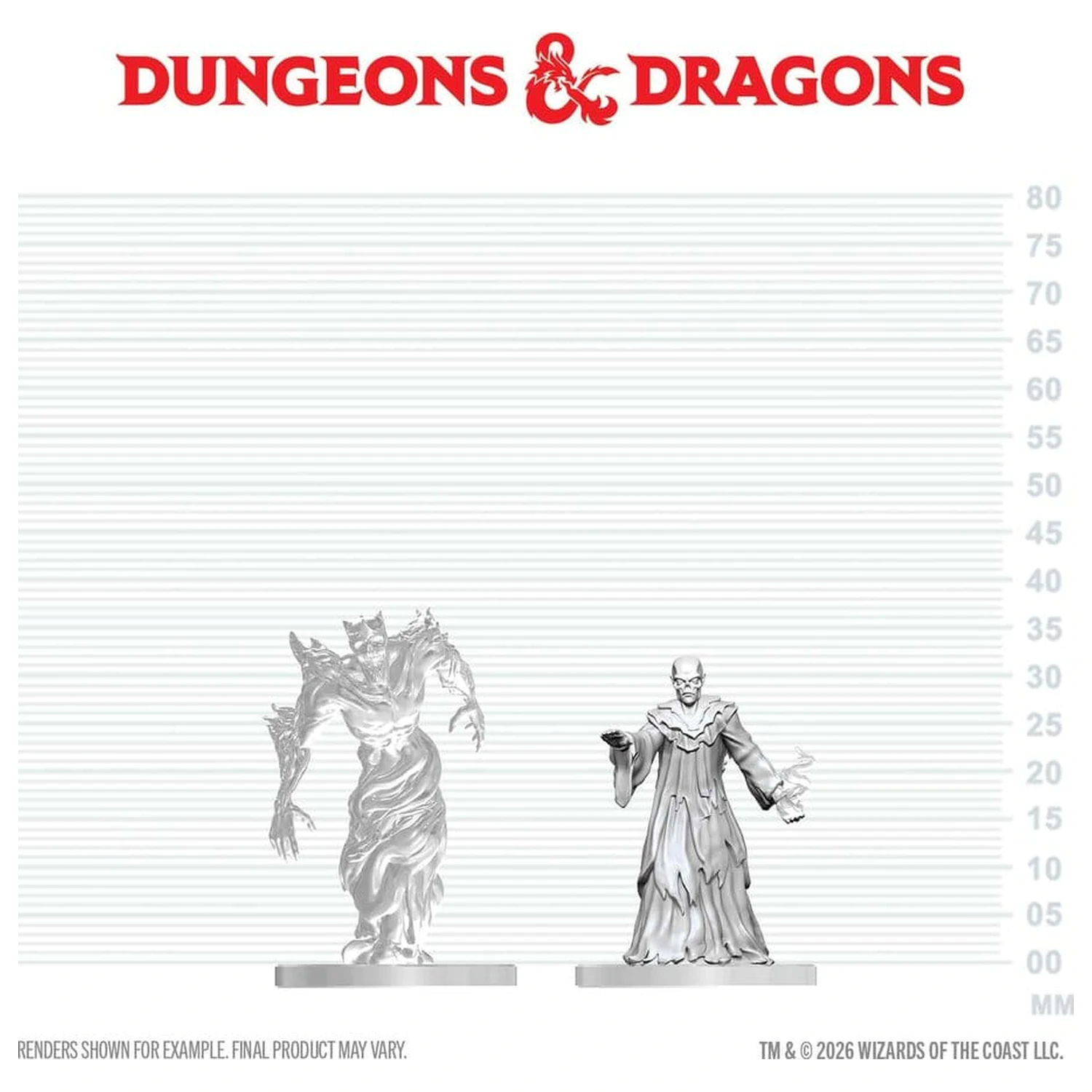Dungeons & Dragons Nolzur's Marvelous Miniatures Miniaturi neasamblate Ghast Gravecaller & Wraith 14 cm poza produsului