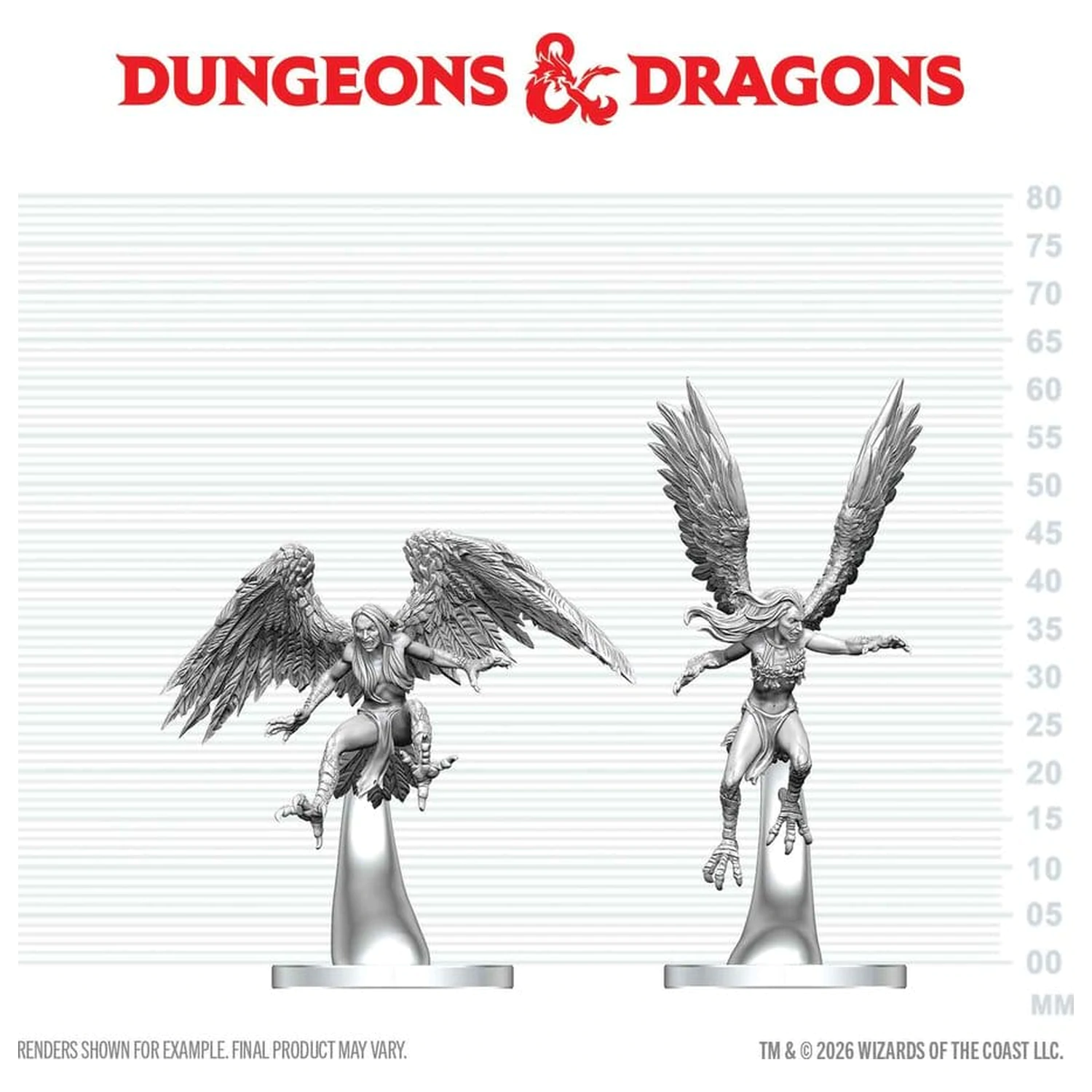Dungeons & Dragons Nolzur's Marvelous Miniatures Miniaturi Nevopsite Harpii 17 cm poza produsului