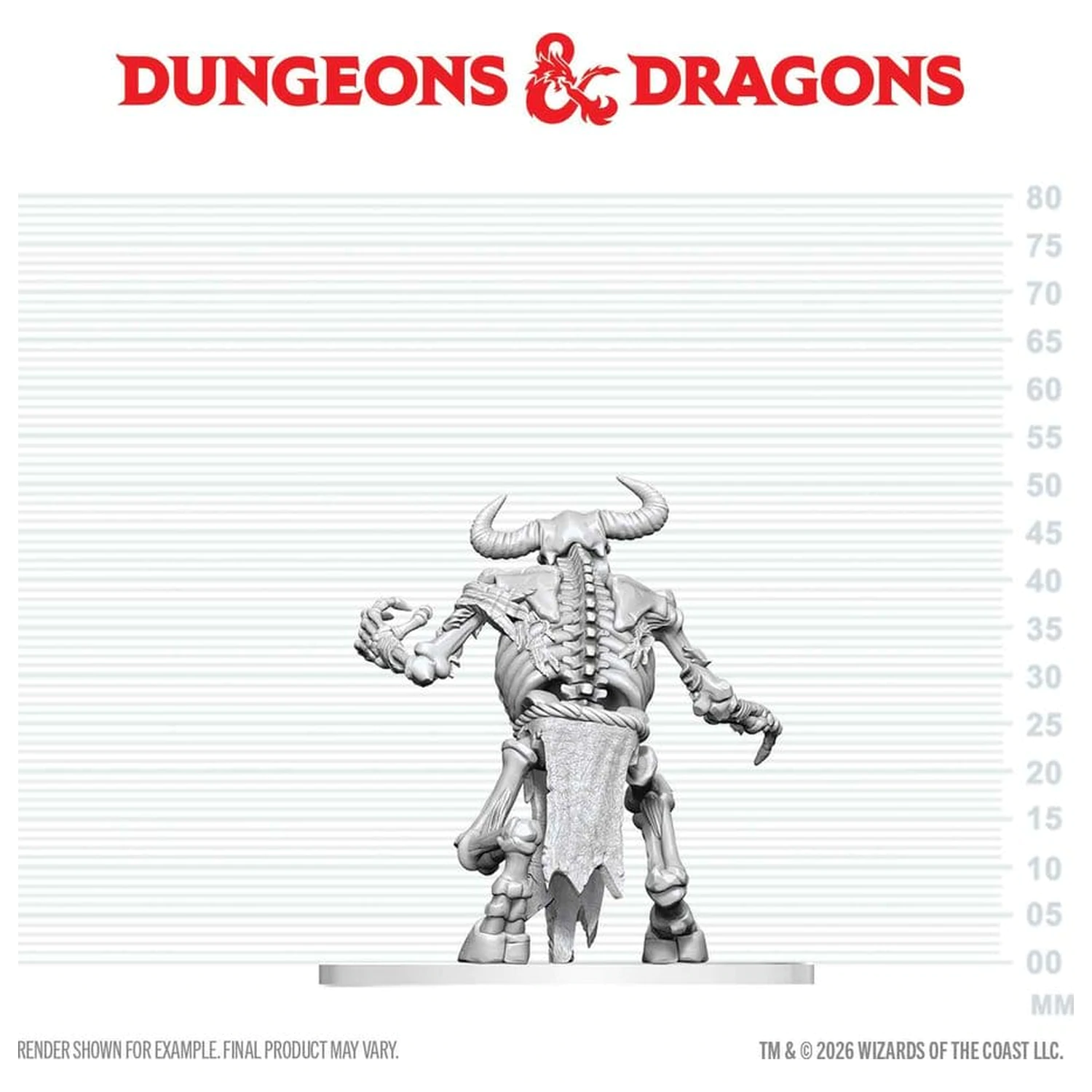 Dungeons & Dragons Nolzur's Marvelous Miniatures Miniatura neagra Schelet de Minotaur 17 cm poza produsului