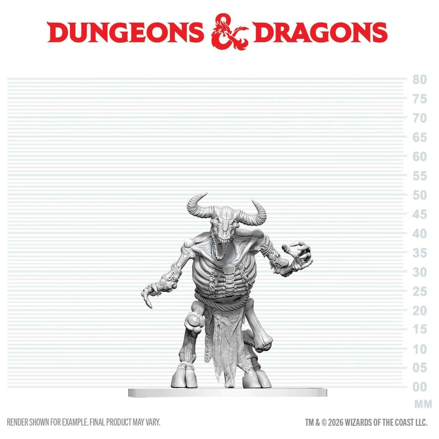 Dungeons & Dragons Nolzur's Marvelous Miniatures Miniatura neagra Schelet de Minotaur 17 cm poza produsului