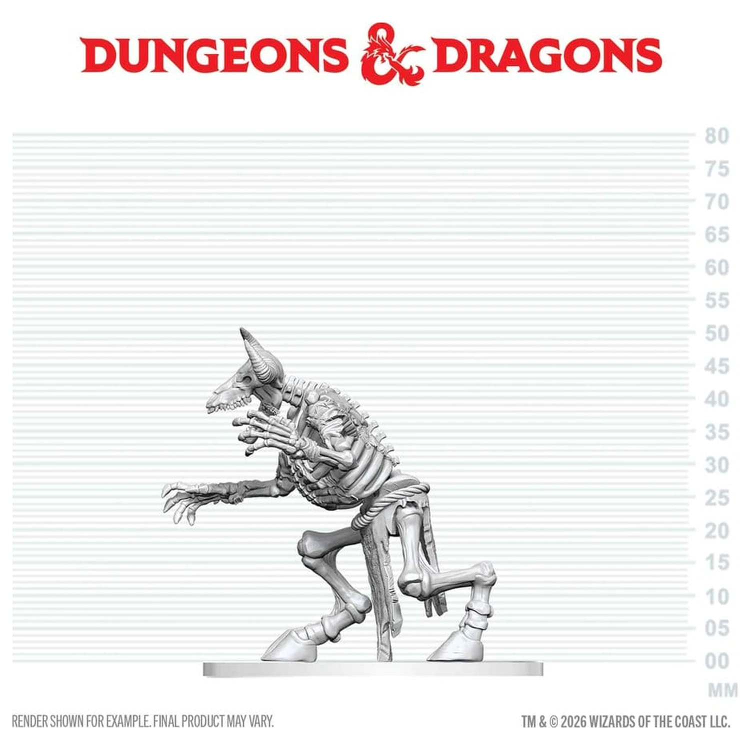 Dungeons & Dragons Nolzur's Marvelous Miniatures Miniatura neagra Schelet de Minotaur 17 cm poza produsului