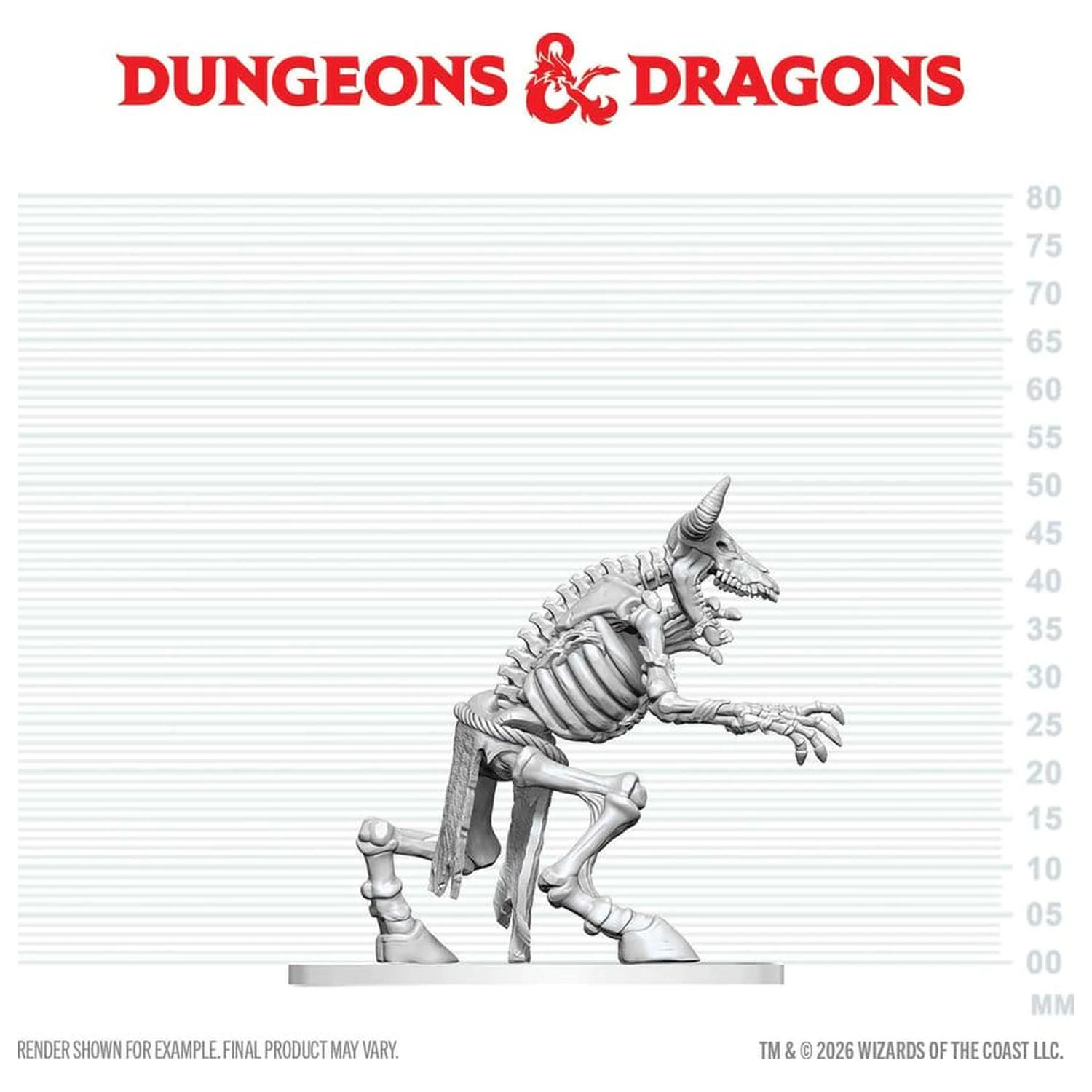 Dungeons & Dragons Nolzur's Marvelous Miniatures Miniatura neagra Schelet de Minotaur 17 cm poza produsului