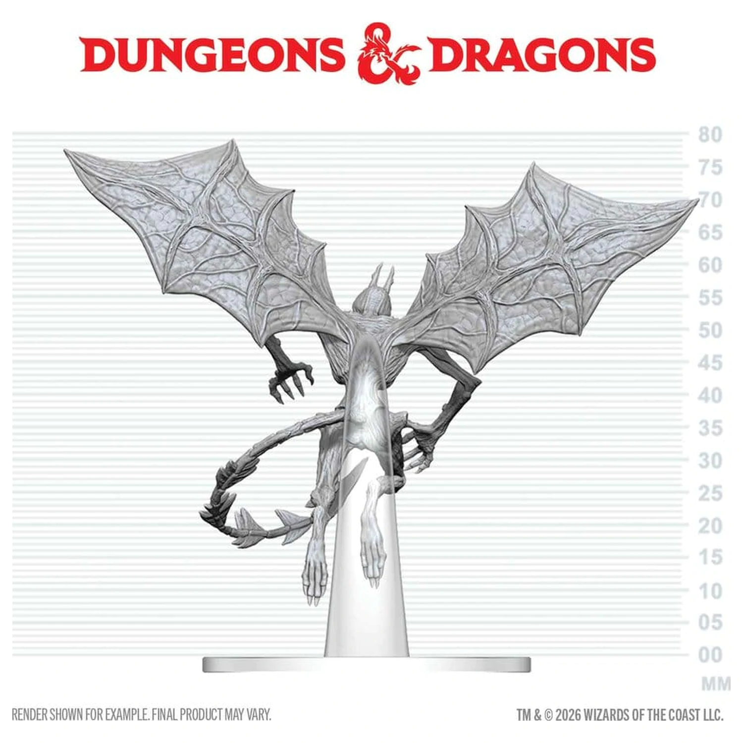 Dungeons & Dragons Nolzur's Marvelous Miniatures Miniatura nepictata Nightgaunt 17 cm poza produsului