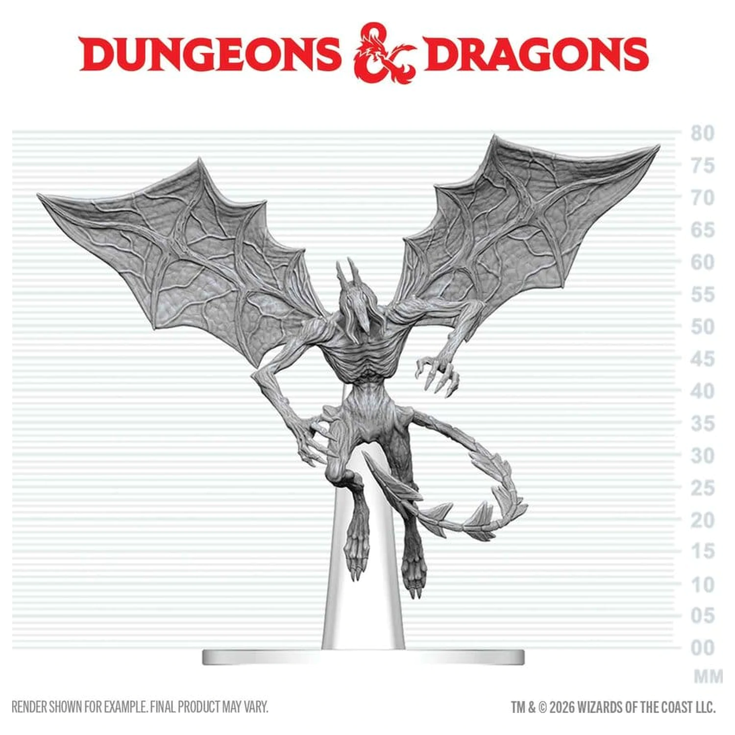 Dungeons & Dragons Nolzur's Marvelous Miniatures Miniatura nepictata Nightgaunt 17 cm poza produsului