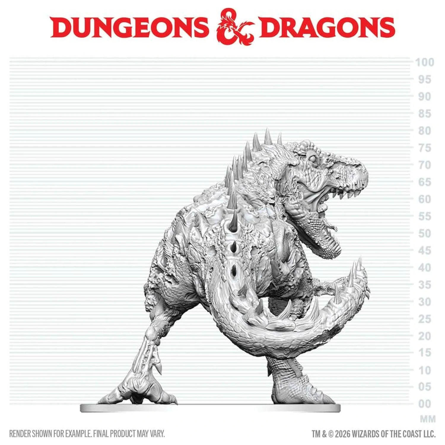 Dungeons & Dragons Nolzur's Marvelous Miniatures Miniatura nevopsita Tyrannosaurus Zombie 20 cm poza produsului