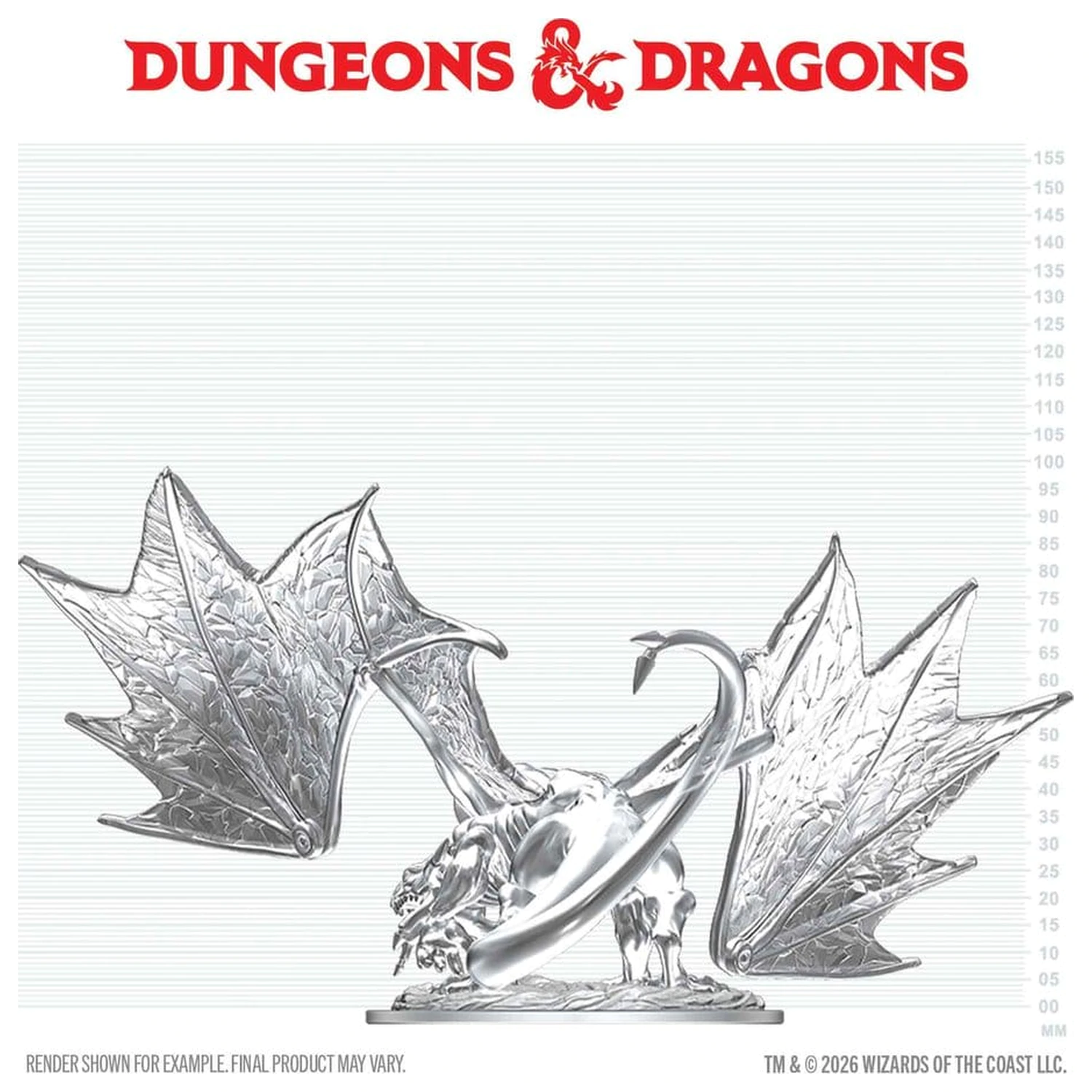 Dungeons & Dragons Nolzur's Marvelous Miniatures Miniatură Nepictată Dragon Tânăr Safir de 20 cm poza produsului