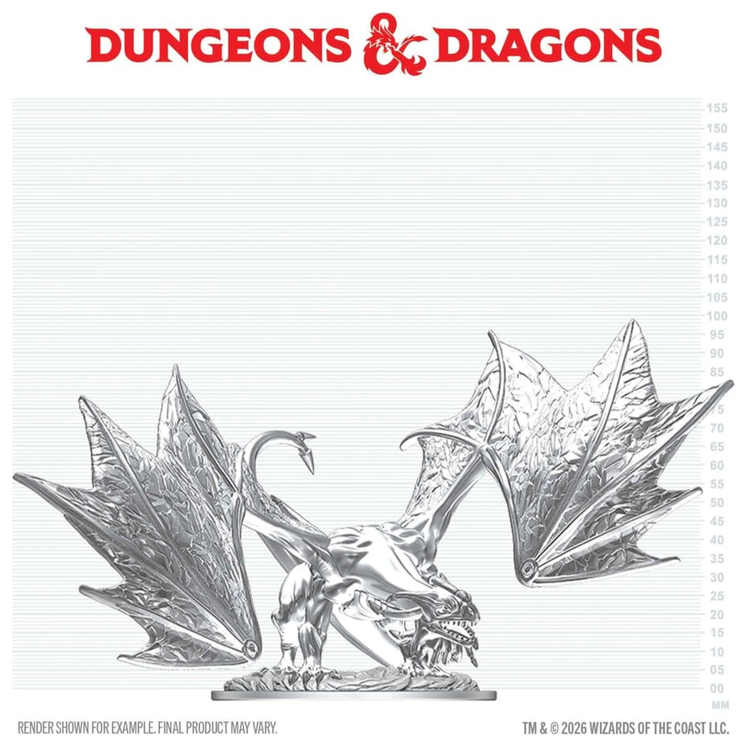 Dungeons & Dragons Nolzur's Marvelous Miniatures Miniatură Nepictată Dragon Tânăr Safir de 20 cm poza produsului