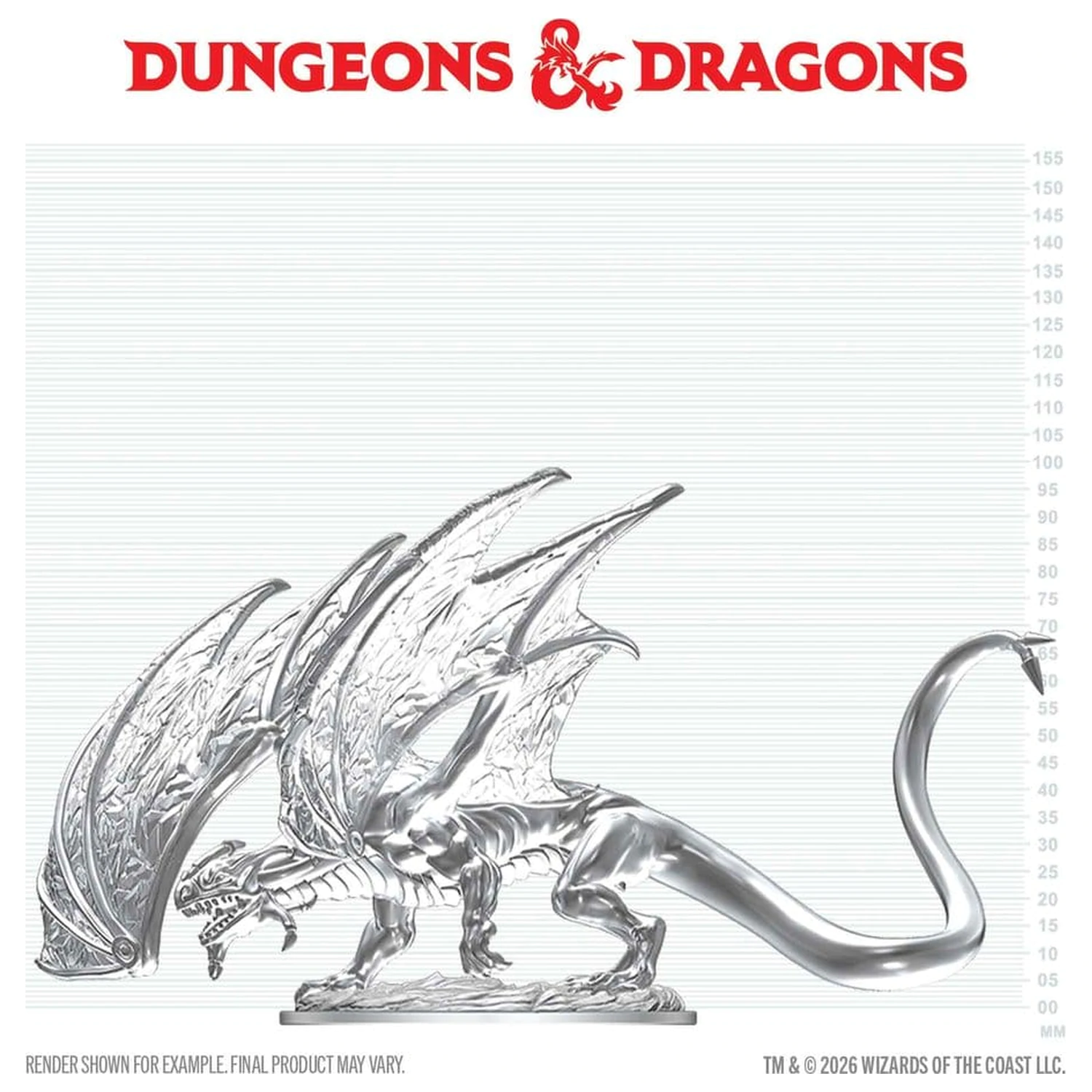 Dungeons & Dragons Nolzur's Marvelous Miniatures Miniatură Nepictată Dragon Tânăr Safir de 20 cm poza produsului