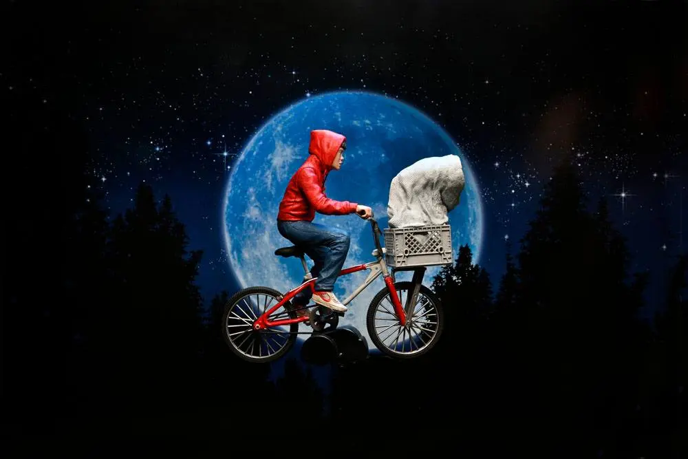 E.T. the Extra-Terrestrial Figurina Elliott & E.T. on Bicycle 13 cm poza produsului