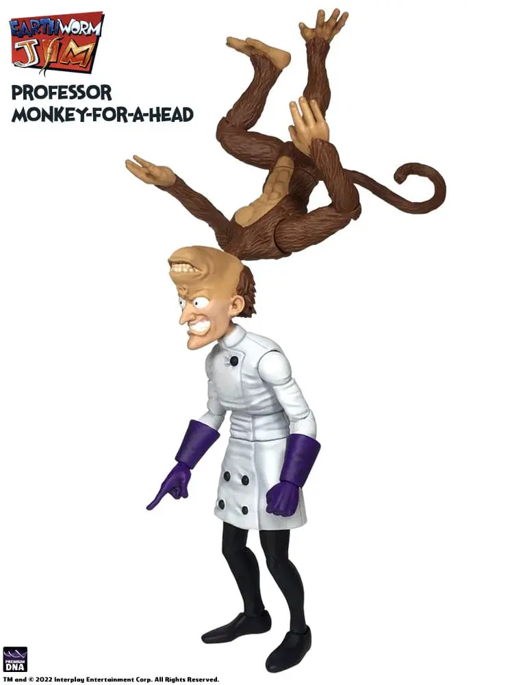 Figurină Earthworm Jim Wave 1: Professor Monkey-For-A-Head 28 cm poza produsului