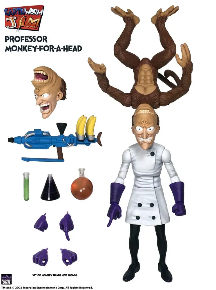 Figurină Earthworm Jim Wave 1: Professor Monkey-For-A-Head 28 cm poza produsului