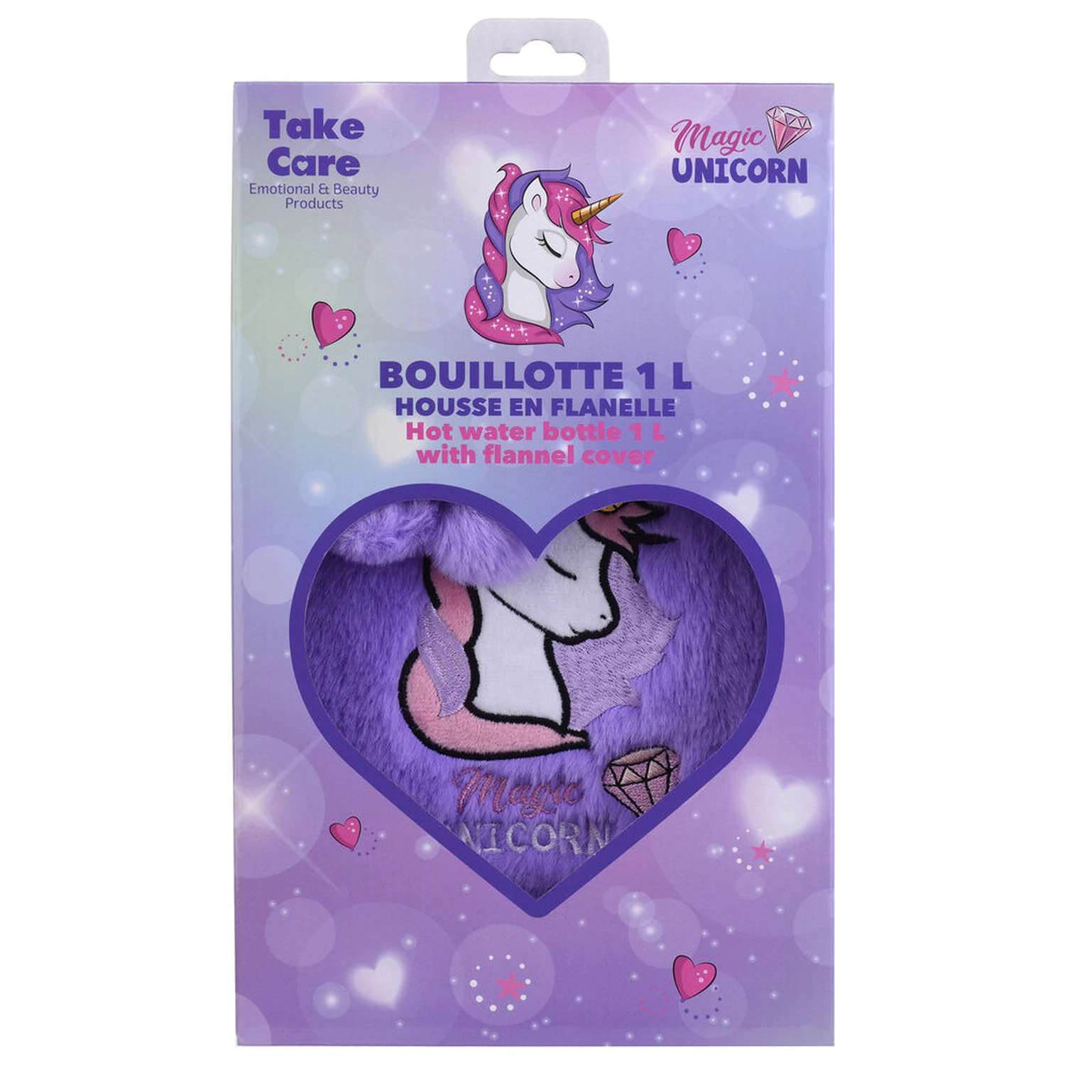Unicorn Hot water bottle de 1 litru poza produsului