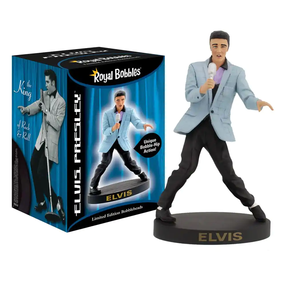 Elvis Presley Bobble-Head Bobblehips '56 Blue Păpușă wobblehead cu șolduri mișcătoare poza produsului