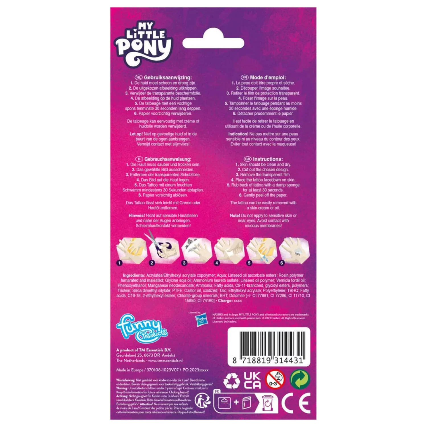 My Little Pony Vibes Tattoo 12 buc. poza produsului