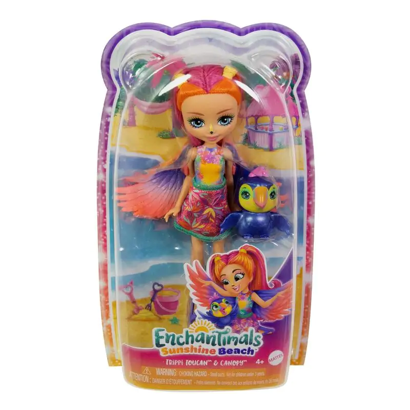 Păpușă Enchantimals Sunshine Beach Trippi Toucan poza produsului