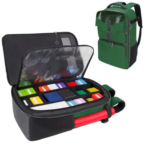 Rucsac pentru carduri din seria Enhance TCG, ediție de colecție, verde poza produsului