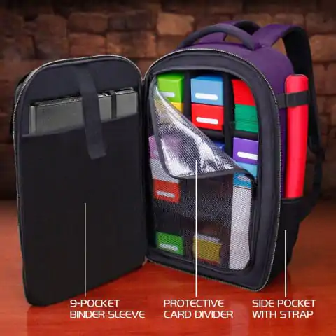 Rucsac pentru carduri din seria Enhance TCG ediția colecționarului mov poza produsului