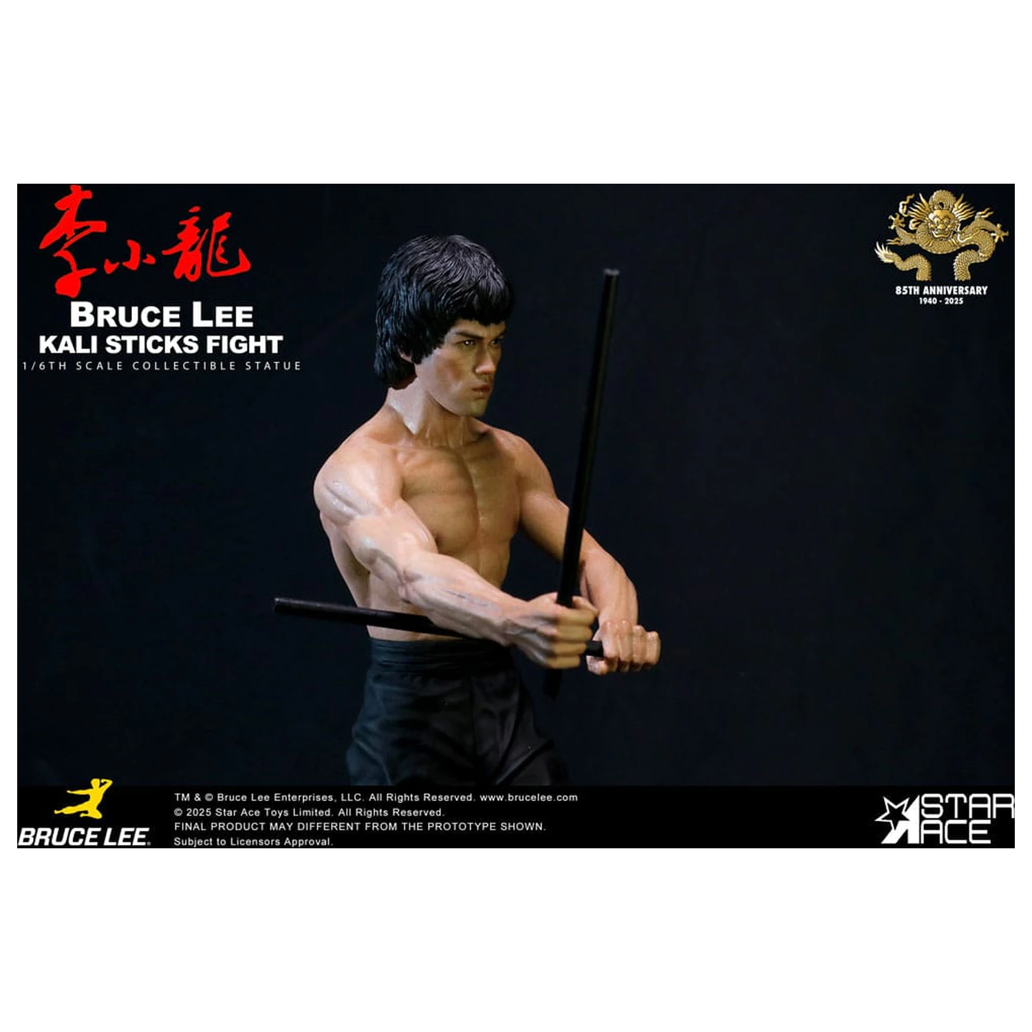 Enter the Dragon Movie Statuie 1/6 Bruce Lee Kali Sticks Fight Deluxe Basement Version 30 cm poza produsului