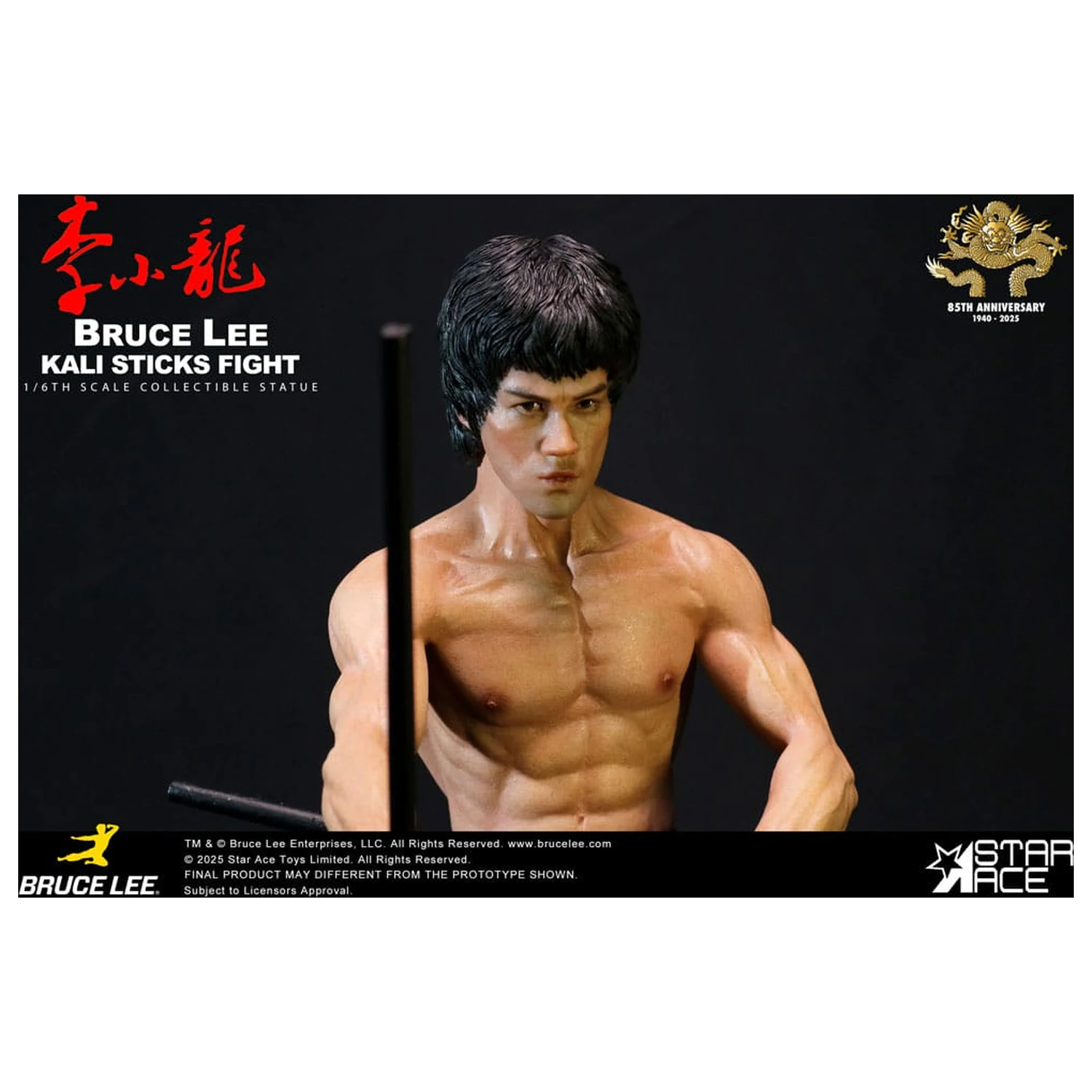 Enter the Dragon Movie Statuie 1/6 Bruce Lee Kali Sticks Fight Deluxe Basement Version 30 cm poza produsului