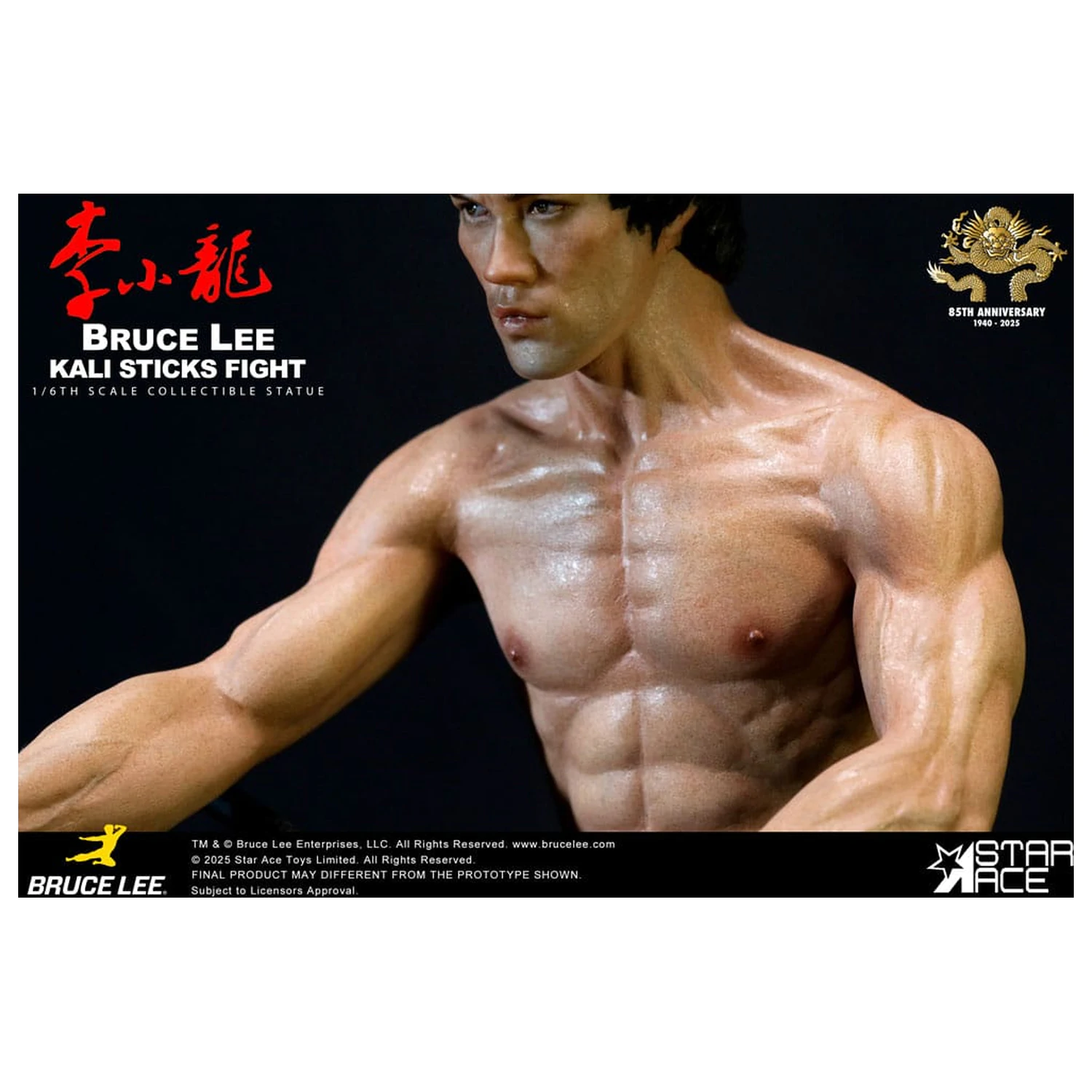 Enter the Dragon Movie Statuie 1/6 Bruce Lee Kali Sticks Fight Deluxe Basement Version 30 cm poza produsului