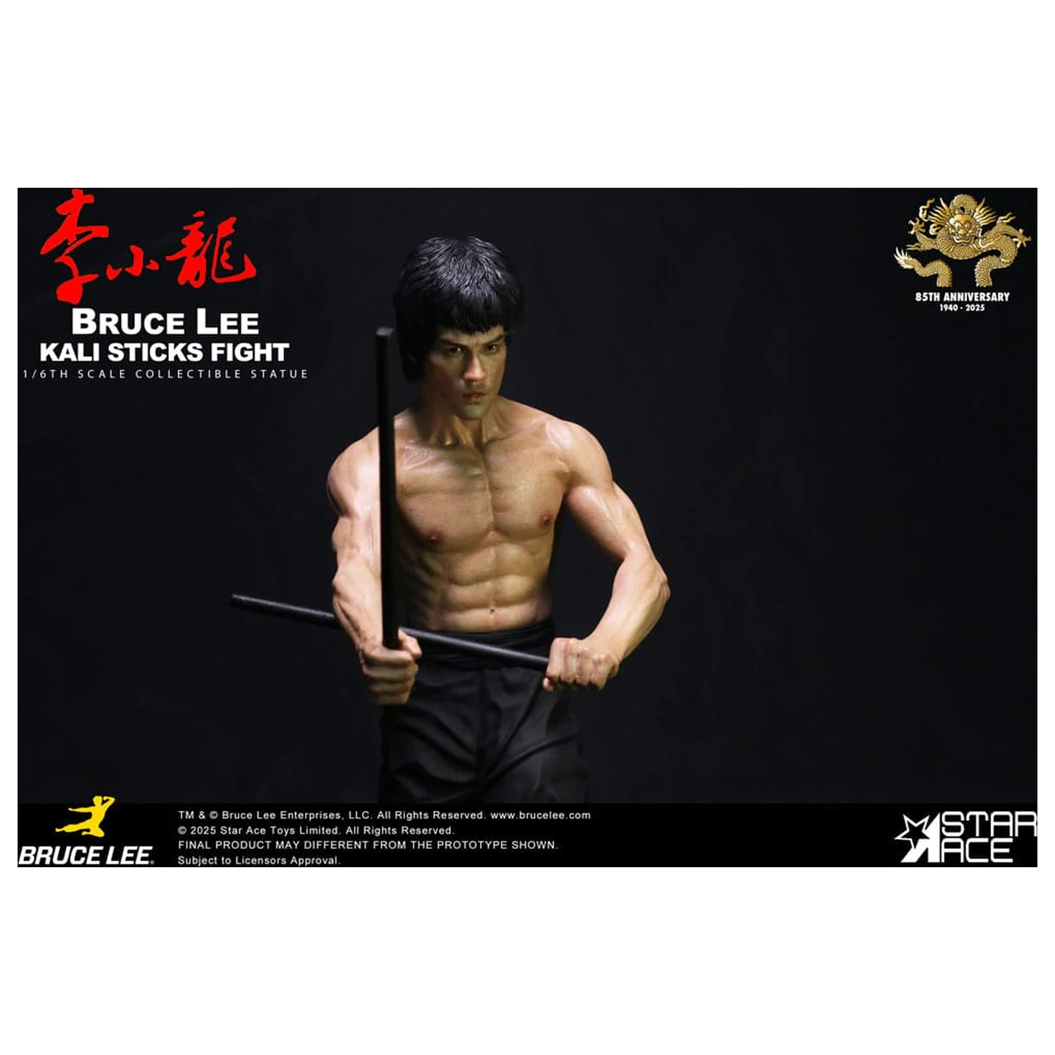 Enter the Dragon Movie Statuie 1/6 Bruce Lee Kali Sticks Fight Normal Basement Version 30 cm poza produsului