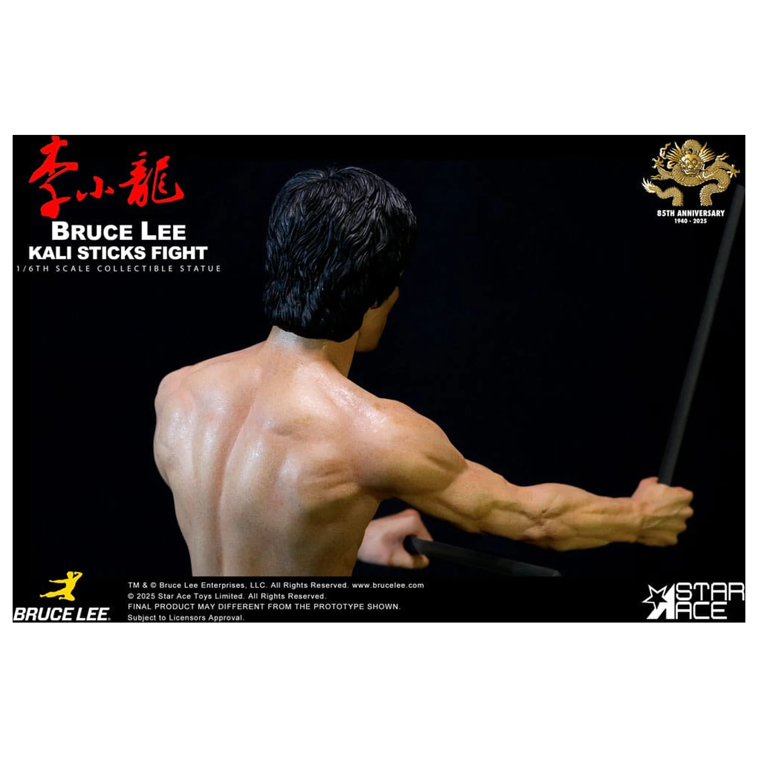 Enter the Dragon Movie Statuie 1/6 Bruce Lee Kali Sticks Fight Normal Basement Version 30 cm poza produsului