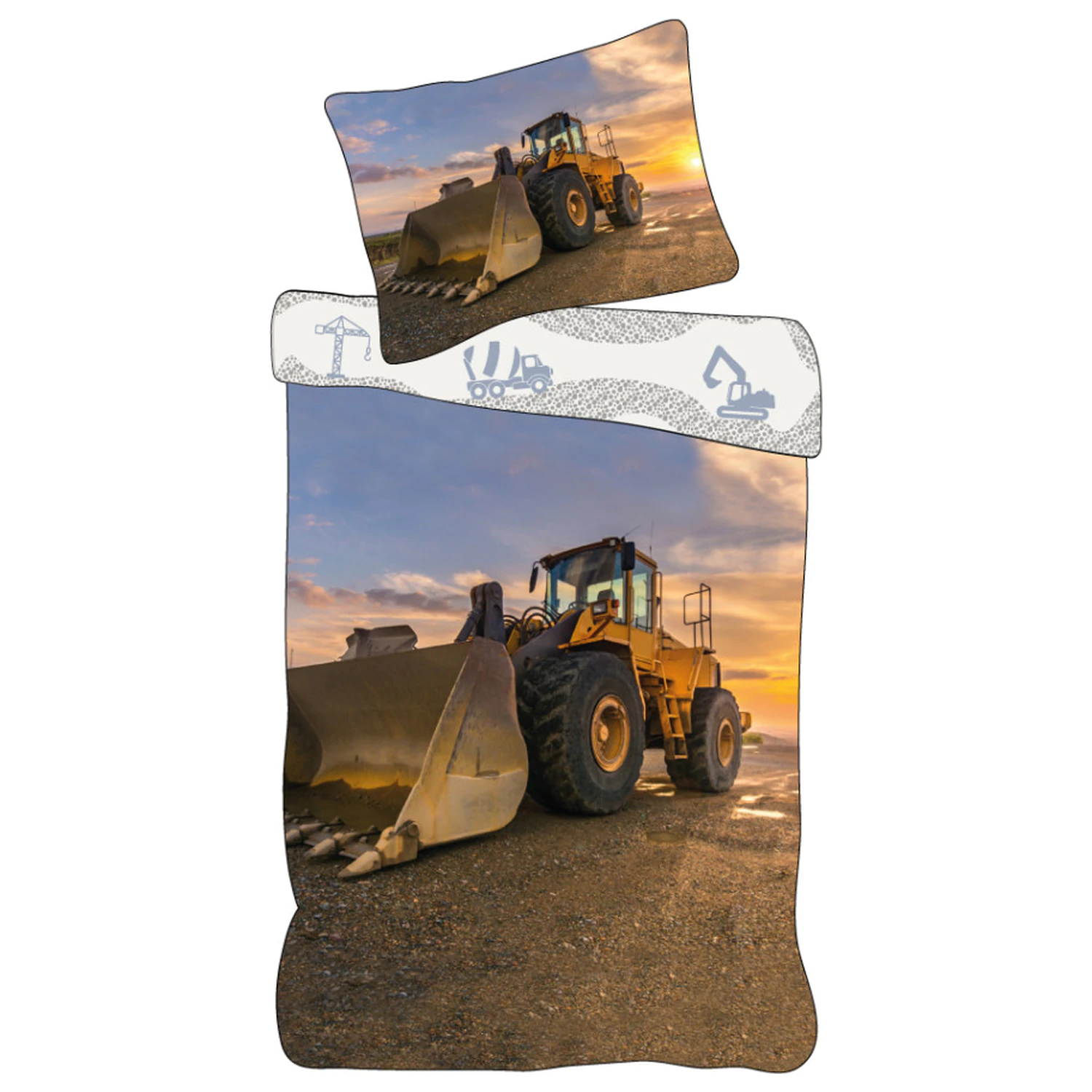 Construction Sunset Loader Husă de pilotă poza produsului