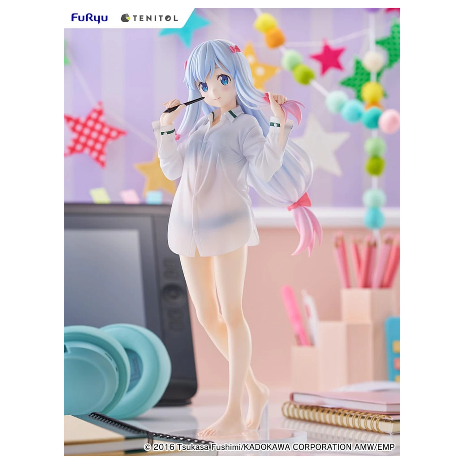 Eromanga Sensei Tenitol Tall Statuie din PVC Sagiri Izumi Shirts Ver. 30 cm poza produsului